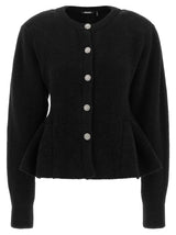 ROTATE BIRGER CHRISTENSEN Black Wool Cardigan