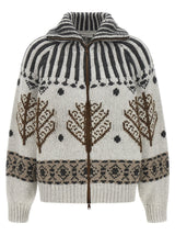 Brunello Cucinelli Multicolor Cashmere Cardigan