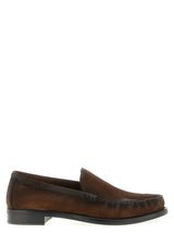 Prada Brown Calfskin Slip-On Loafers