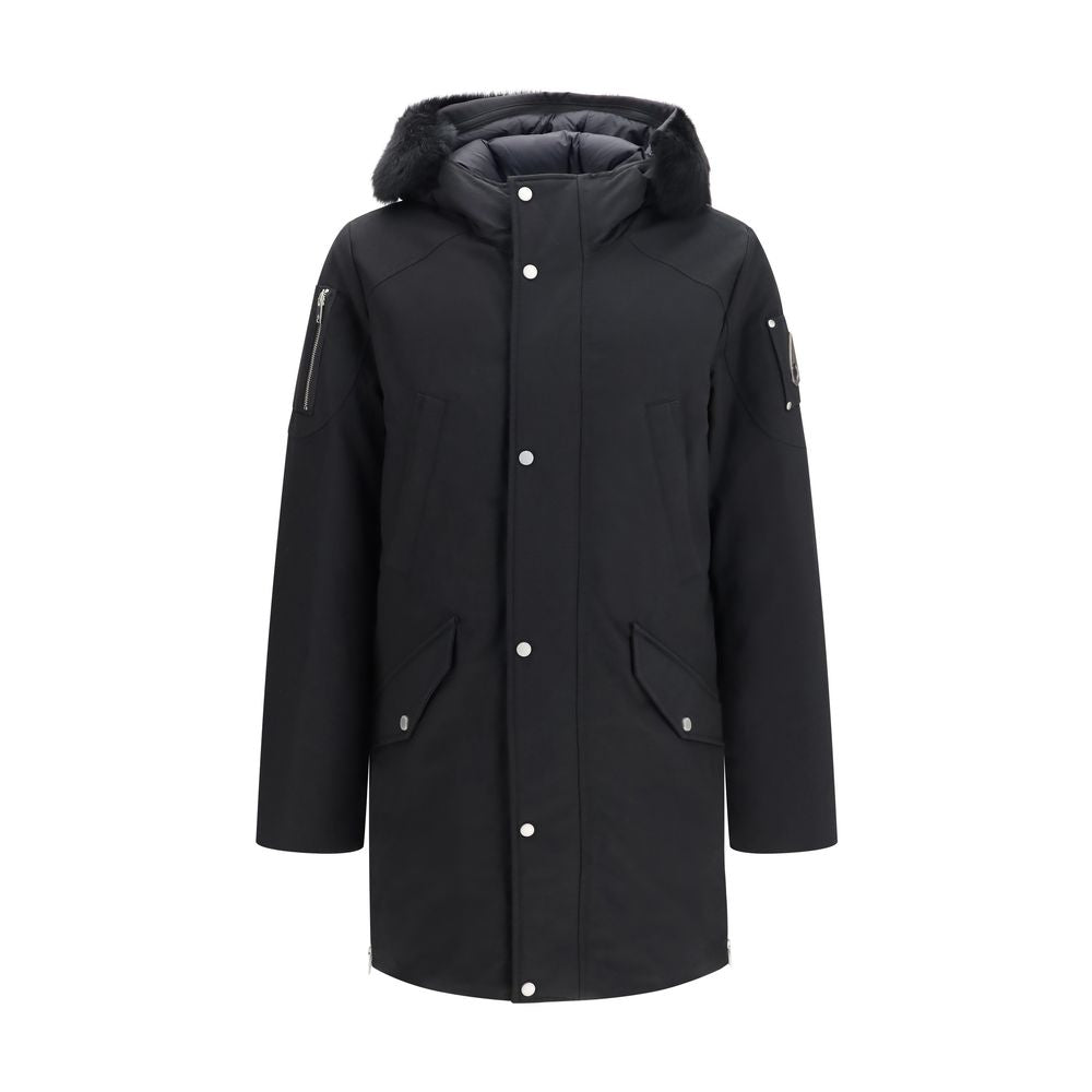 Moose Knuckles Black Cotton Parka