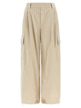 Brunello Cucinelli Beige Cotton Cargo Pants