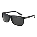 Polaroid Black Plastic Sunglasses - Polarized Rectangle Frame