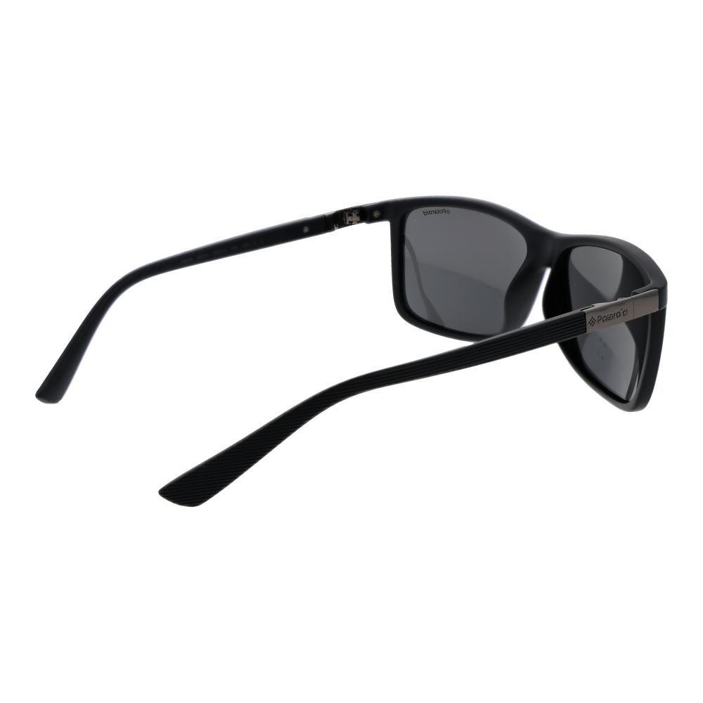 Polaroid Black Plastic Sunglasses - Polarized Rectangle Frame