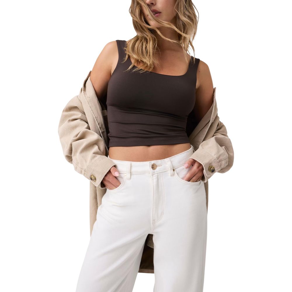 Guess White Wide Leg Ankle Cotton Casual Pants