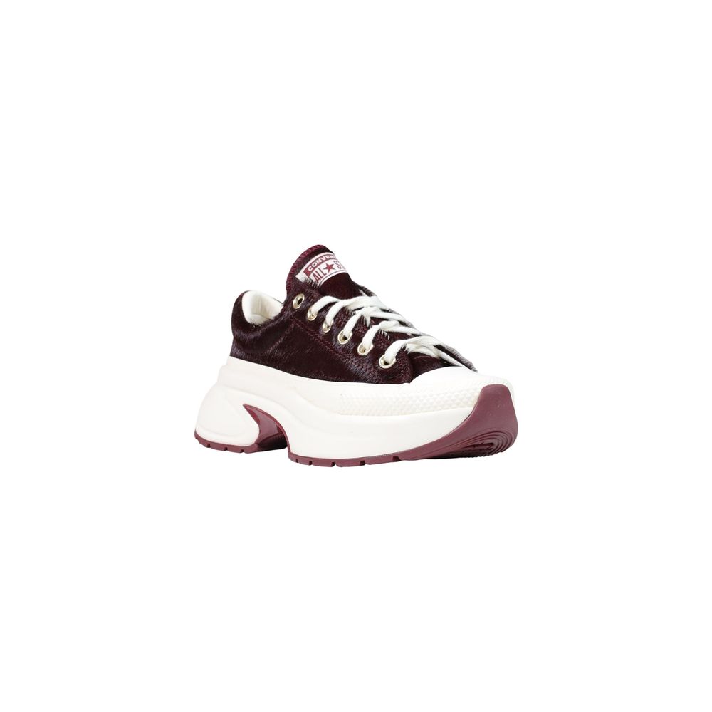 Converse RUN STAR CRUSH OX Bordeaux Leather Chunky Sneakers