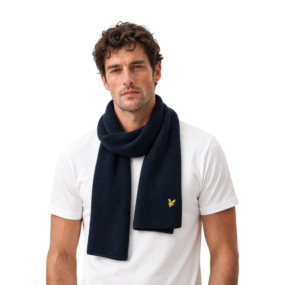 Lyle & Scott Blue Viscose Scarf - Stylish & Versatile
