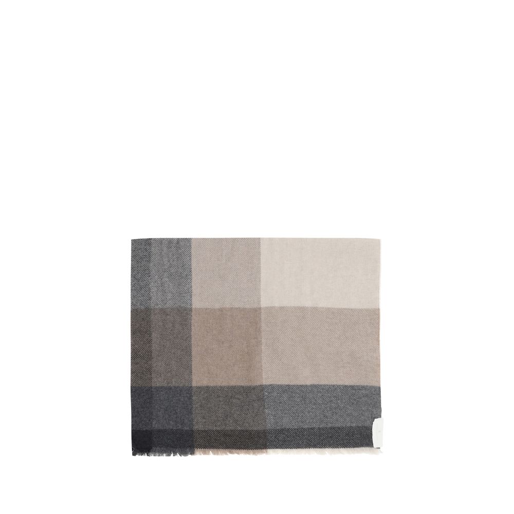 Brunello Cucinelli Multicolor Wool and Cashmere Scarf