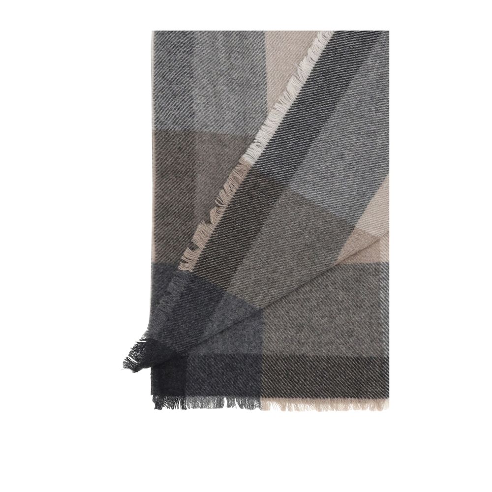 Brunello Cucinelli Multicolor Wool and Cashmere Scarf