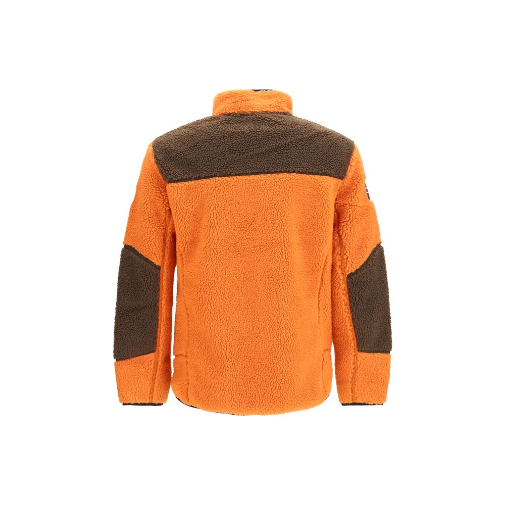Napapijri Yupik Orange Polyester Zip Fleece Sweatshirt