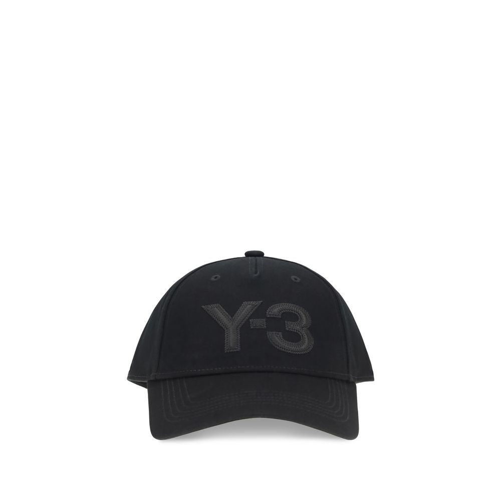 Y-3 Black Cotton Cap - Stylish Baseball Hat for Men