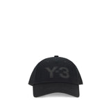 Y-3 Black Cotton Cap - Stylish Baseball Hat for Men
