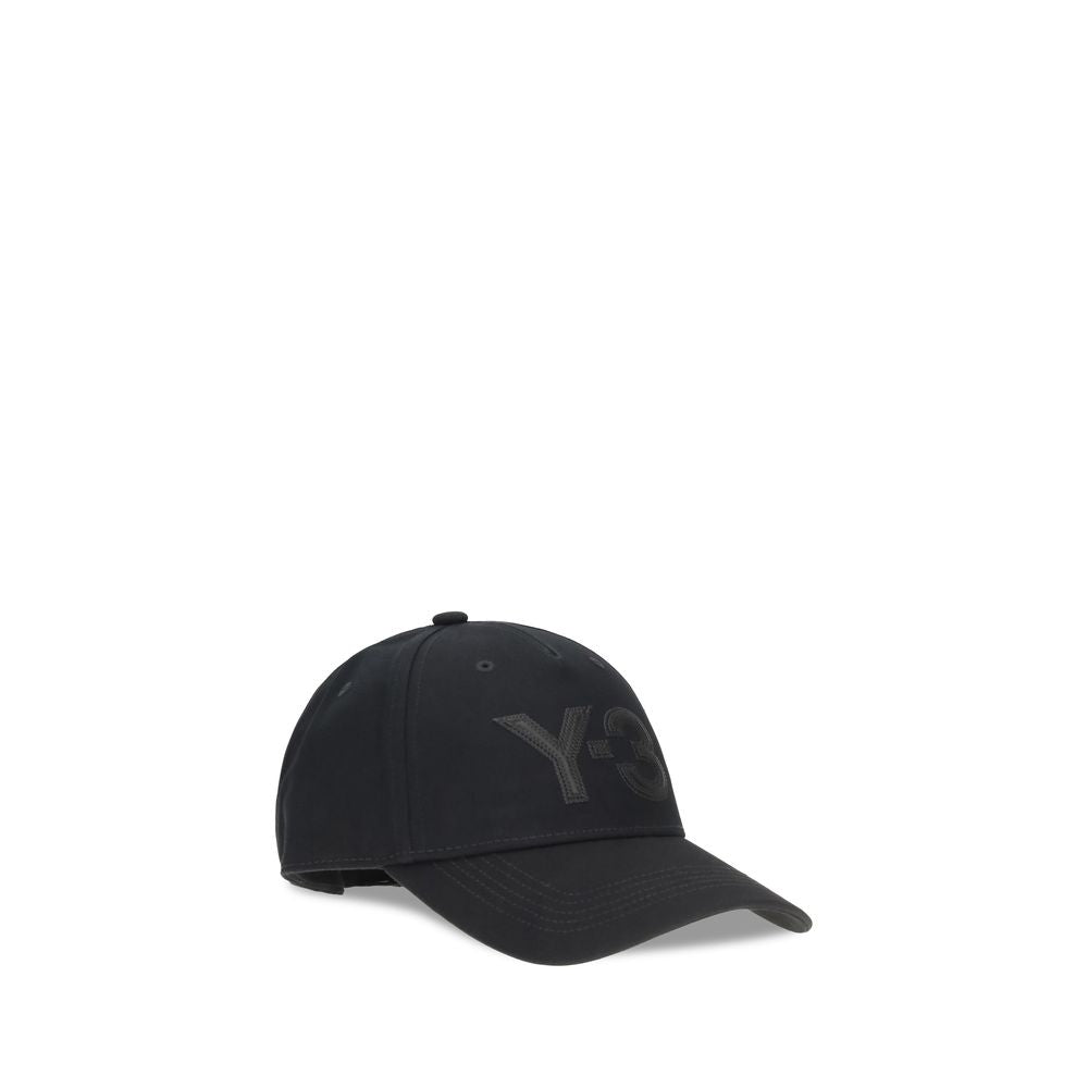 Y-3 Black Cotton Cap - Stylish Baseball Hat for Men