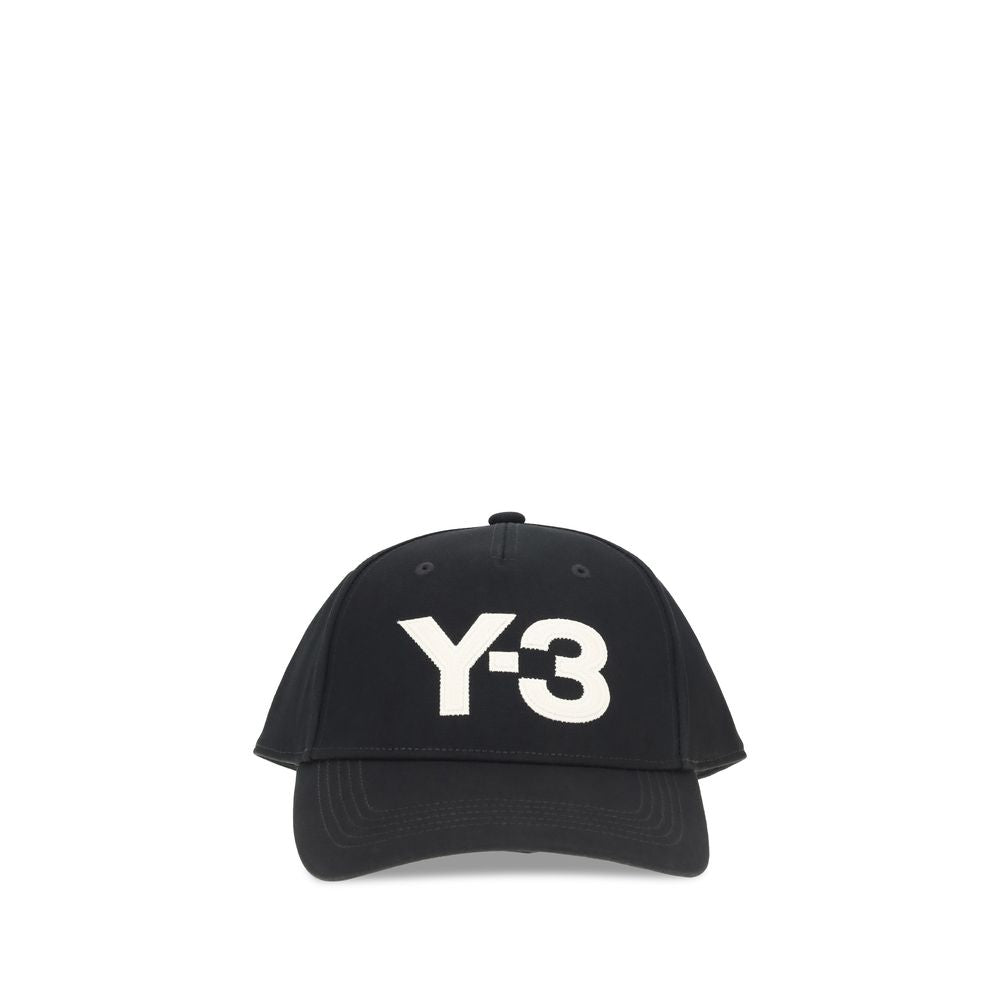 Y-3 Black Cotton Cap - Stylish Baseball Hat for Men