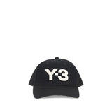 Y-3 Black Cotton Cap - Stylish Baseball Hat for Men