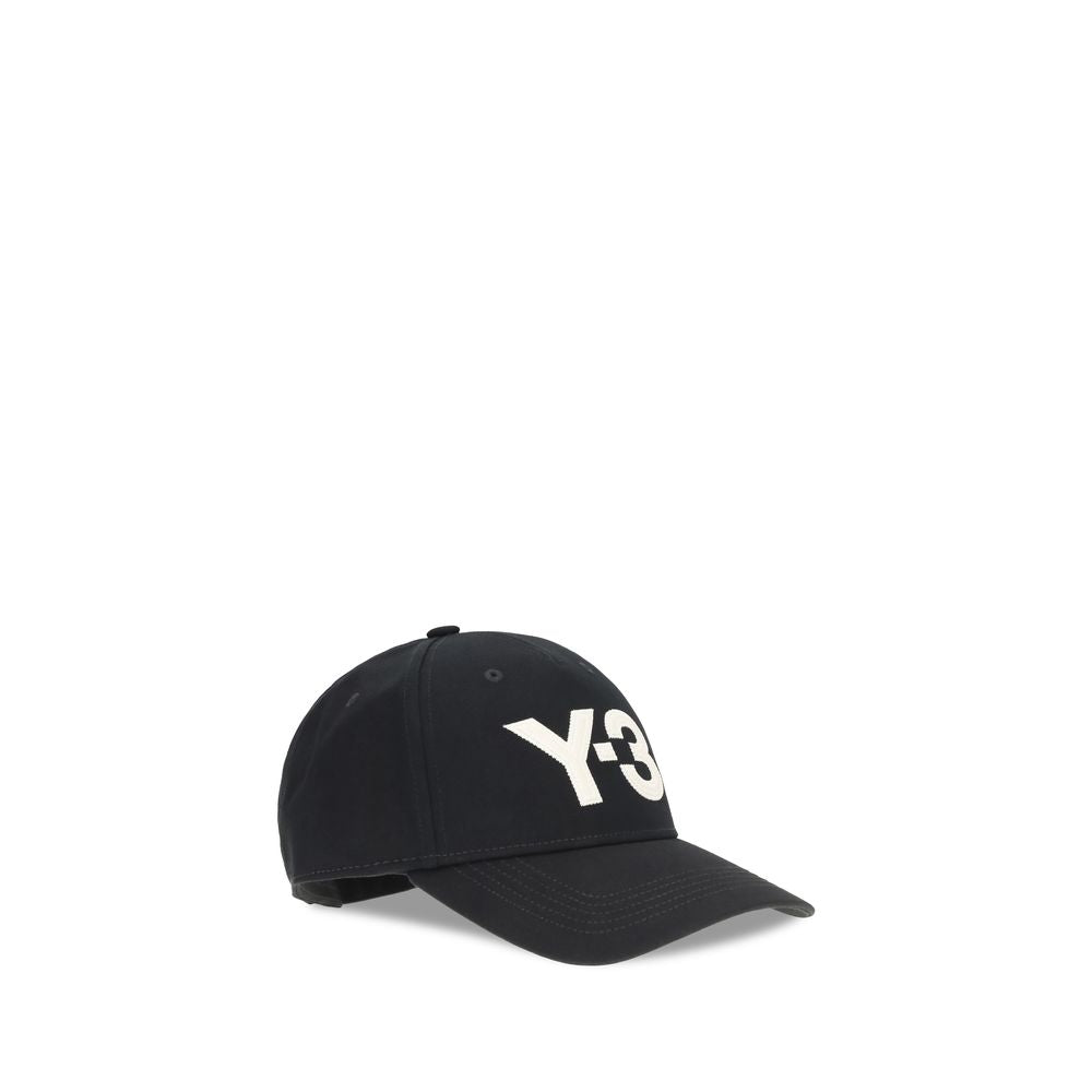 Y-3 Black Cotton Cap - Stylish Baseball Hat for Men