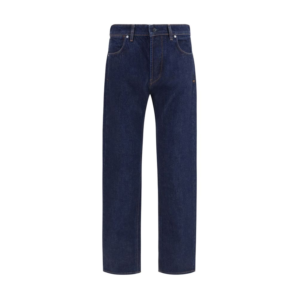 Stone Island Blue Cotton Straight-Leg Jeans for Men