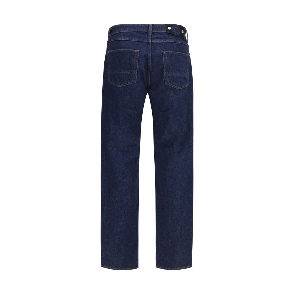 Stone Island Blue Cotton Straight-Leg Jeans for Men