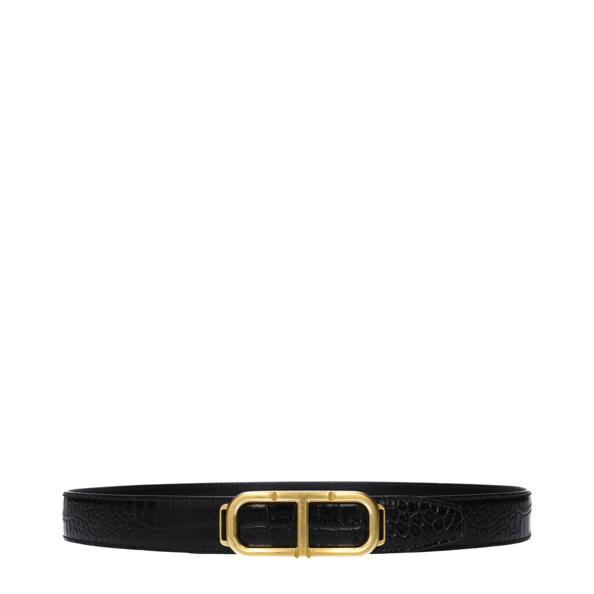 Tom Ford Black Leather Regular Belt for Men