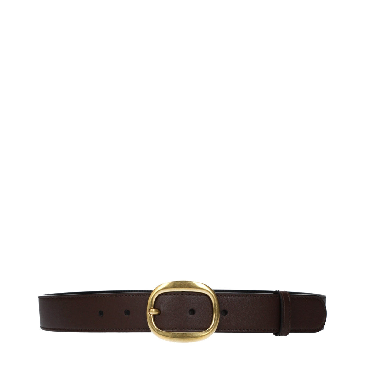 Tom Ford Brown Leather Regular Belt - Vintage Effect Design
