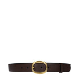 Tom Ford Brown Leather Regular Belt - Vintage Effect Design