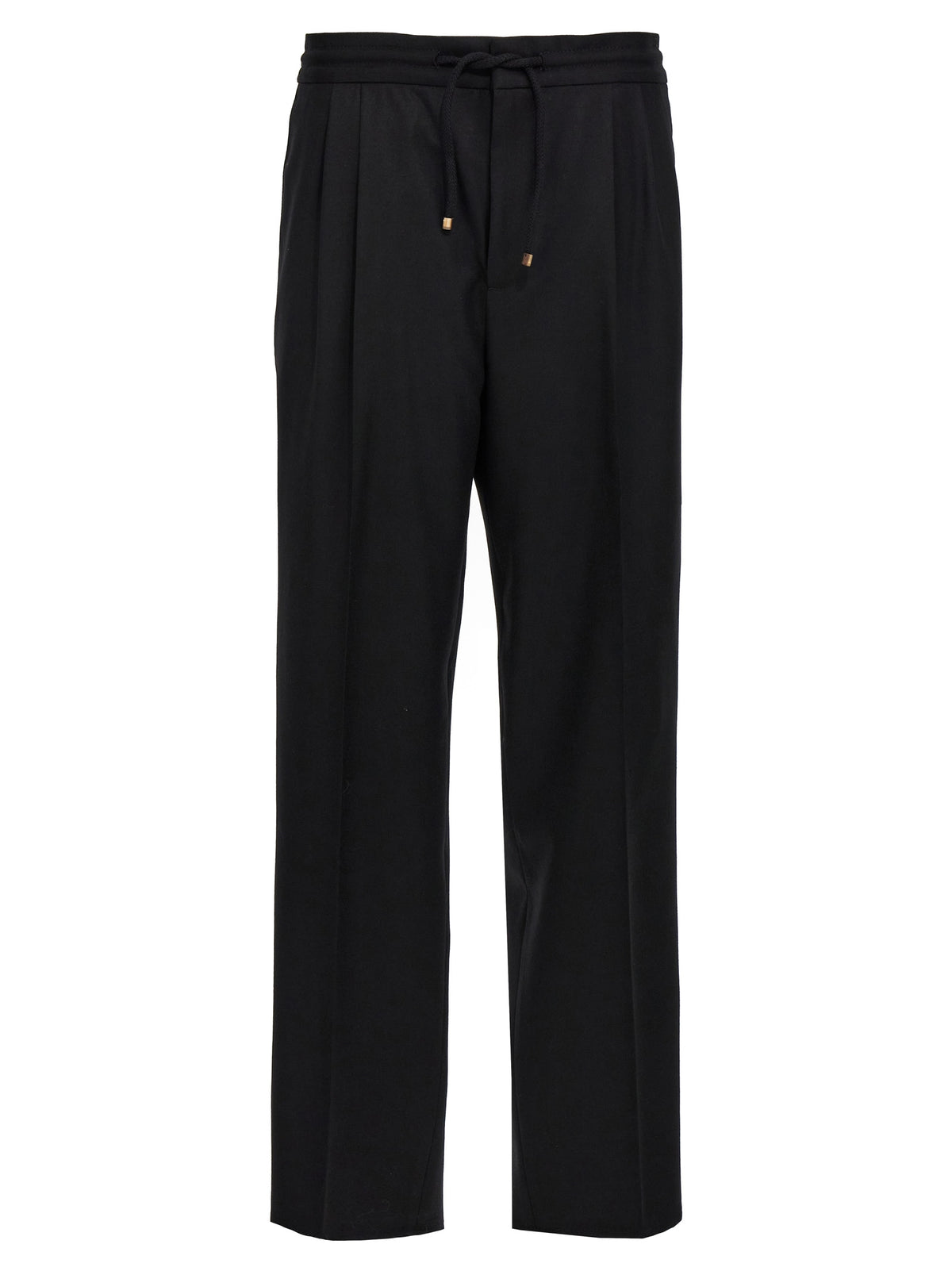 Brunello Cucinelli Black Wool Casual Pants - Modern Luxury