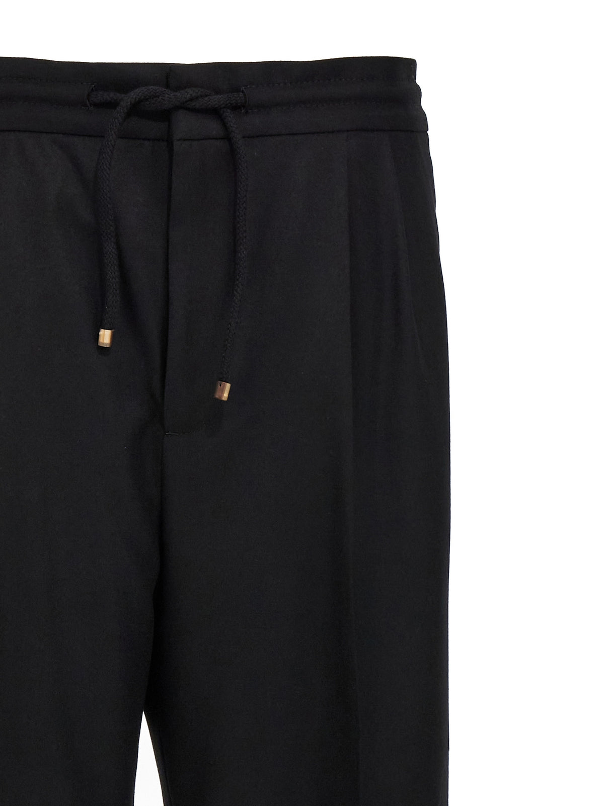 Brunello Cucinelli Black Wool Casual Pants - Modern Luxury