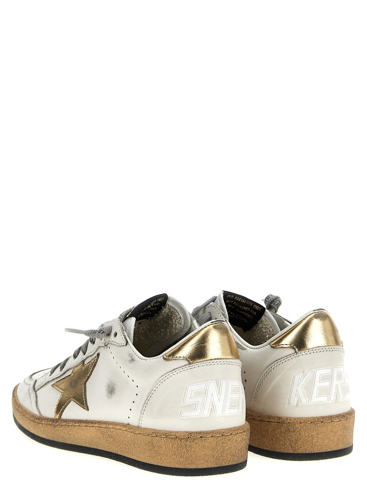 Golden Goose Ball Star Gold Cowhide Low Top Sneakers