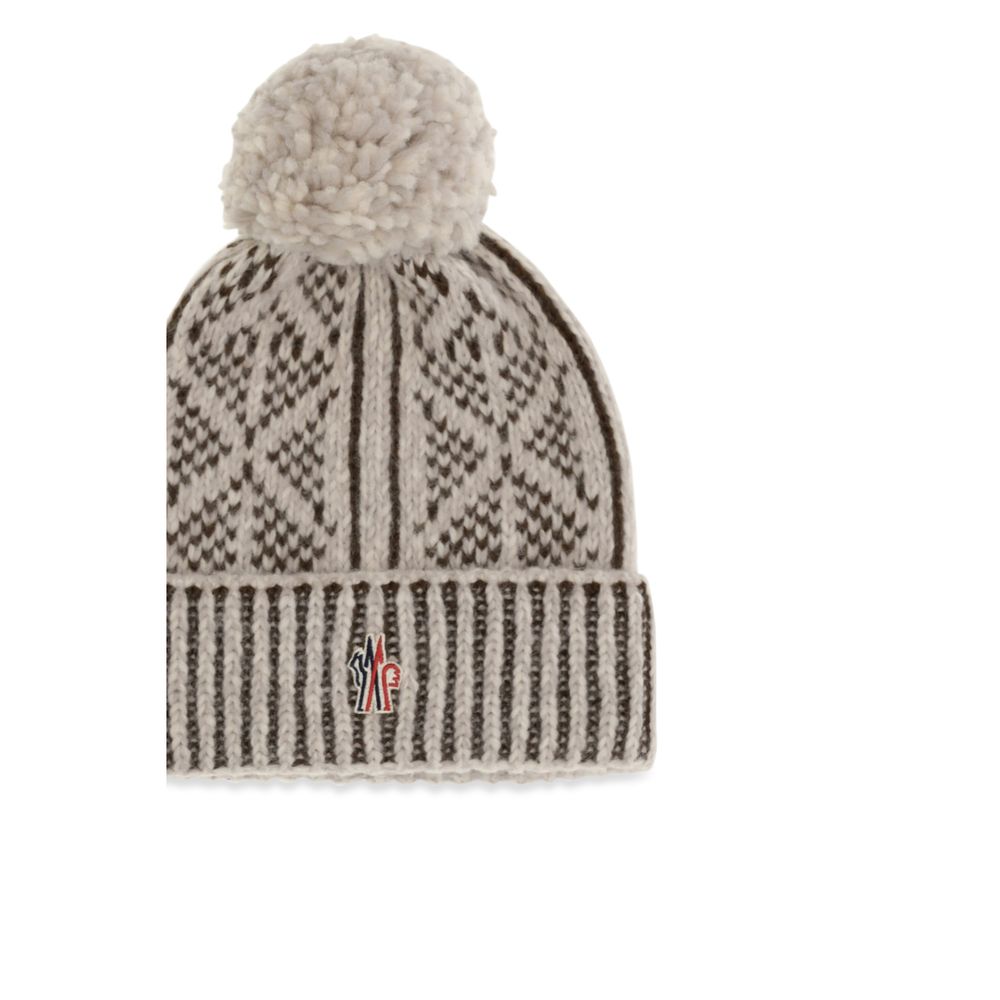 Moncler Grenoble Gray Alpaca Vicugna Pacos Beanie