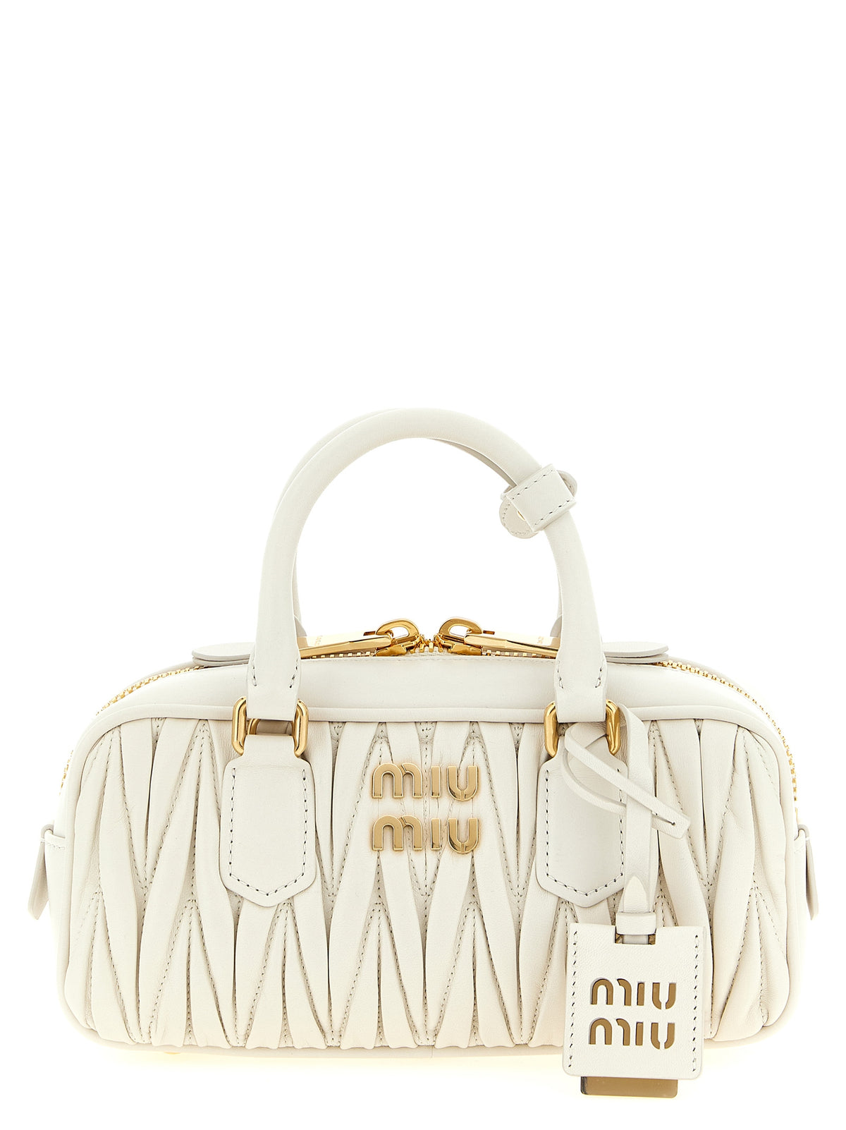 Miu Miu Arcadie White Leather Handbag - Chic & Functional