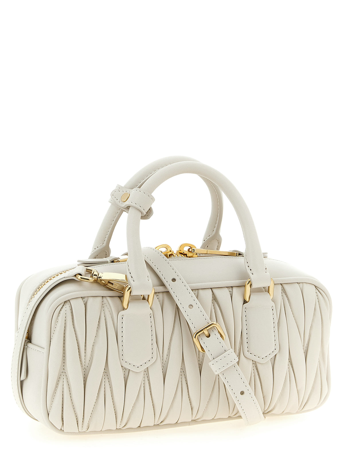 Miu Miu Arcadie White Leather Handbag - Chic & Functional