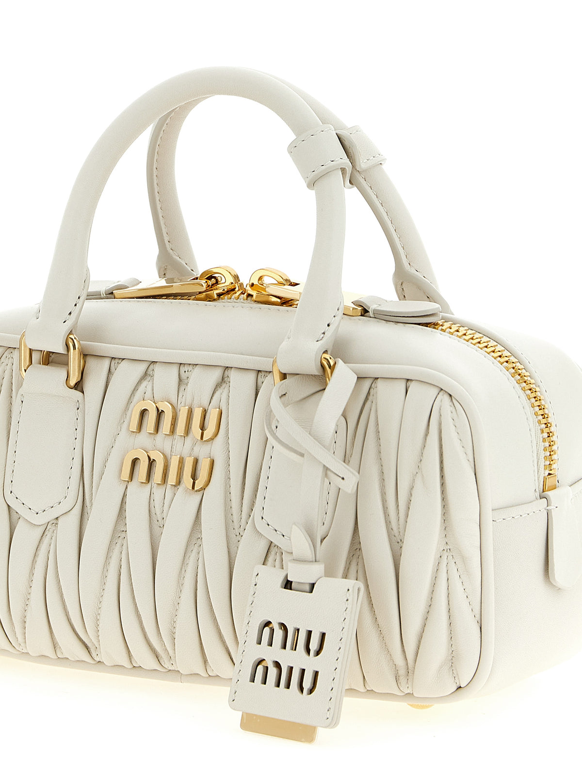 Miu Miu Arcadie White Leather Handbag - Chic & Functional