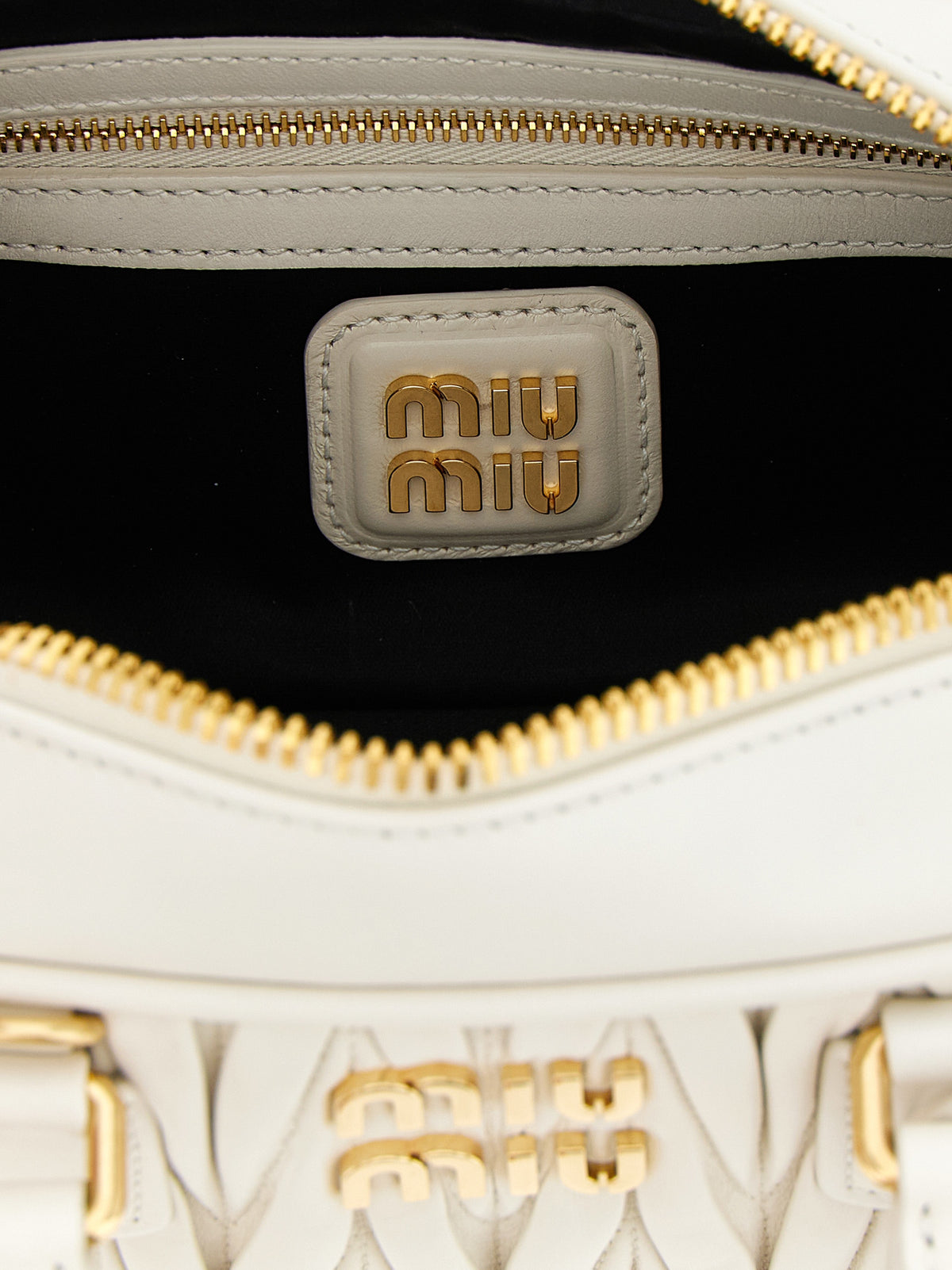 Miu Miu Arcadie White Leather Handbag - Chic & Functional