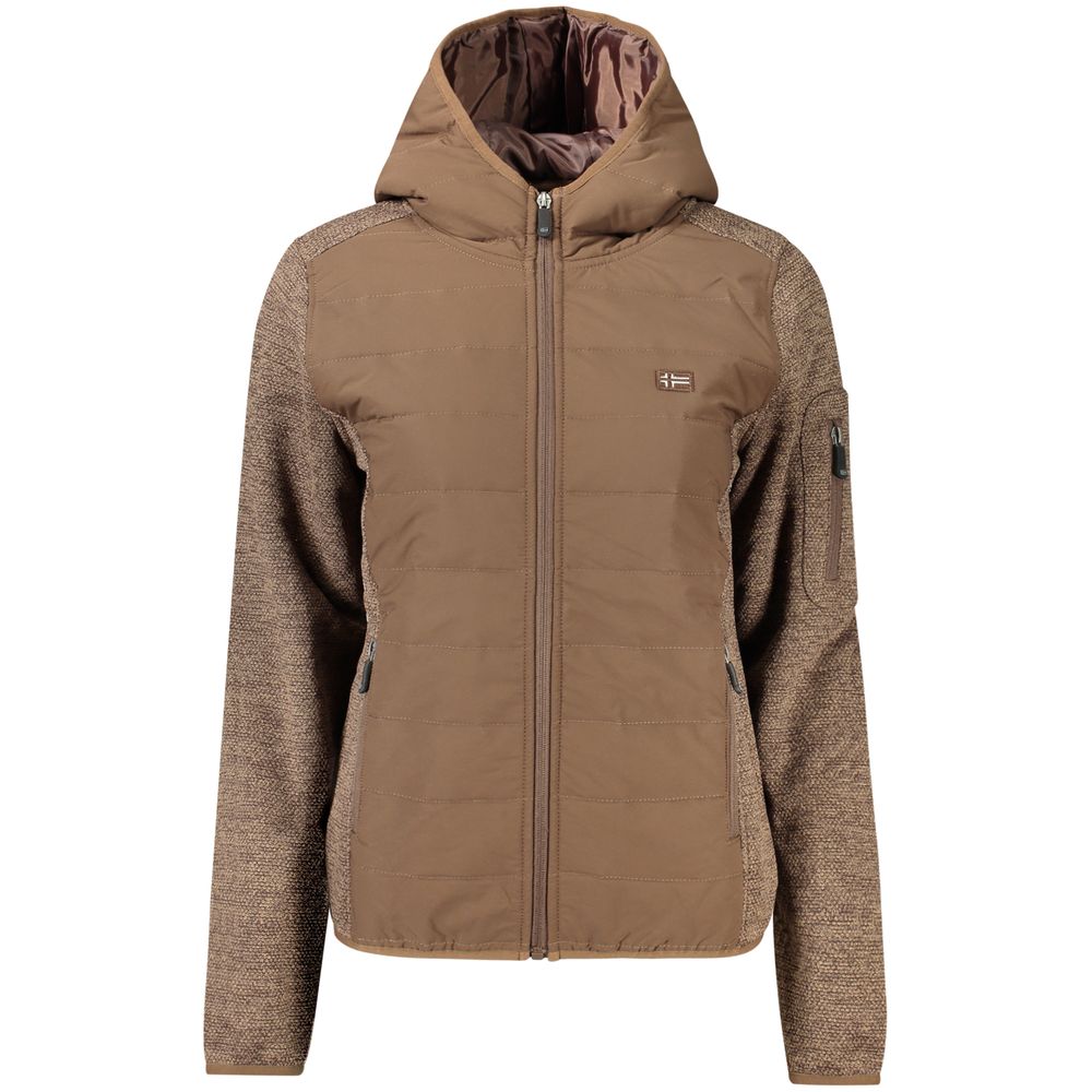 Norway 1963 Brown Polyester Women's Jacket with Hood