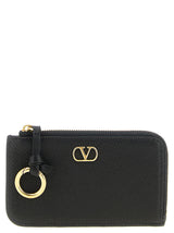Valentino Garavani Black Lamb Leather Cardholder