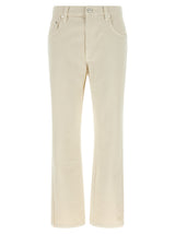 Brunello Cucinelli Beige Cotton Straight-Leg Jeans