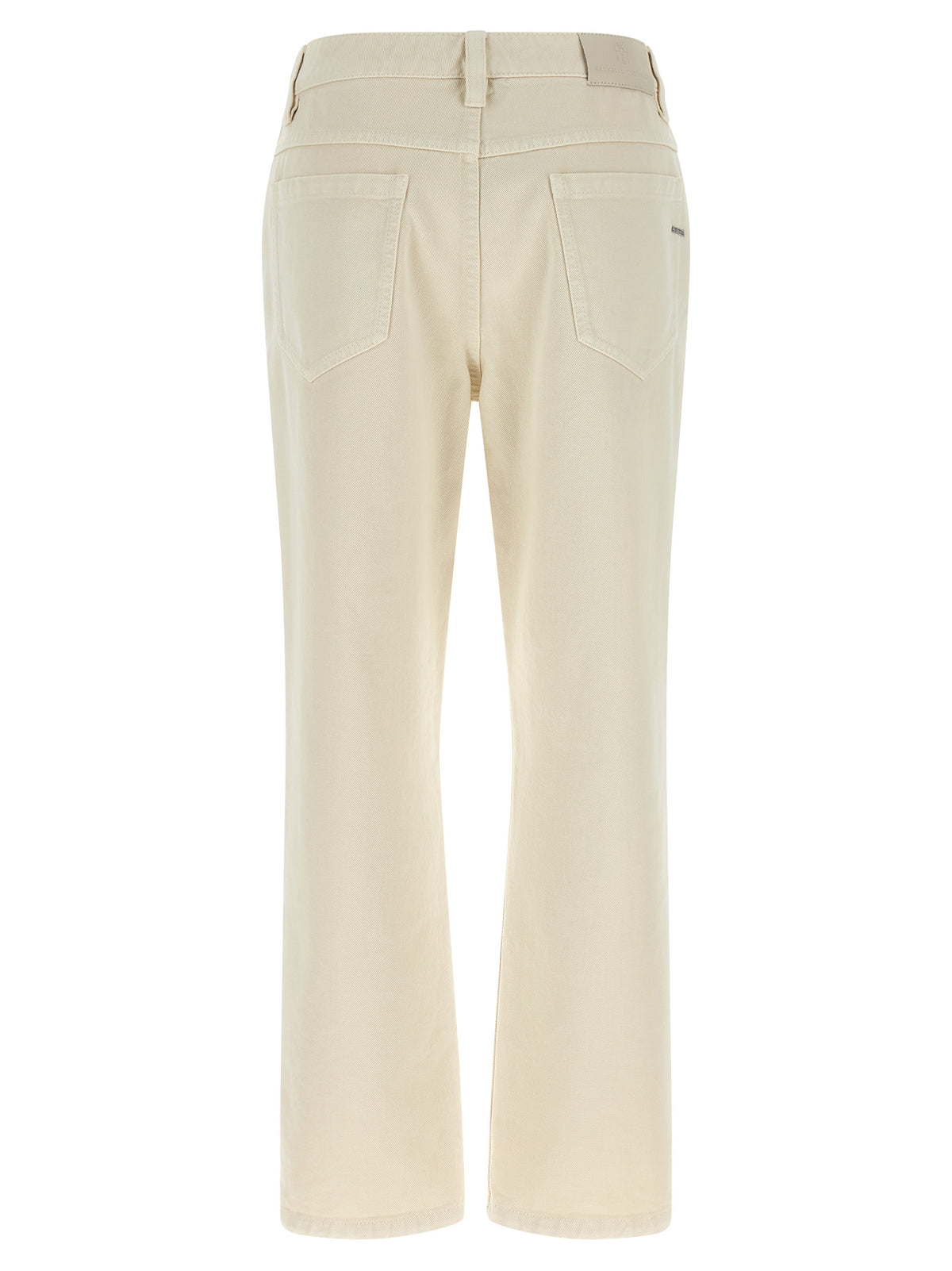 Brunello Cucinelli Beige Cotton Straight-Leg Jeans