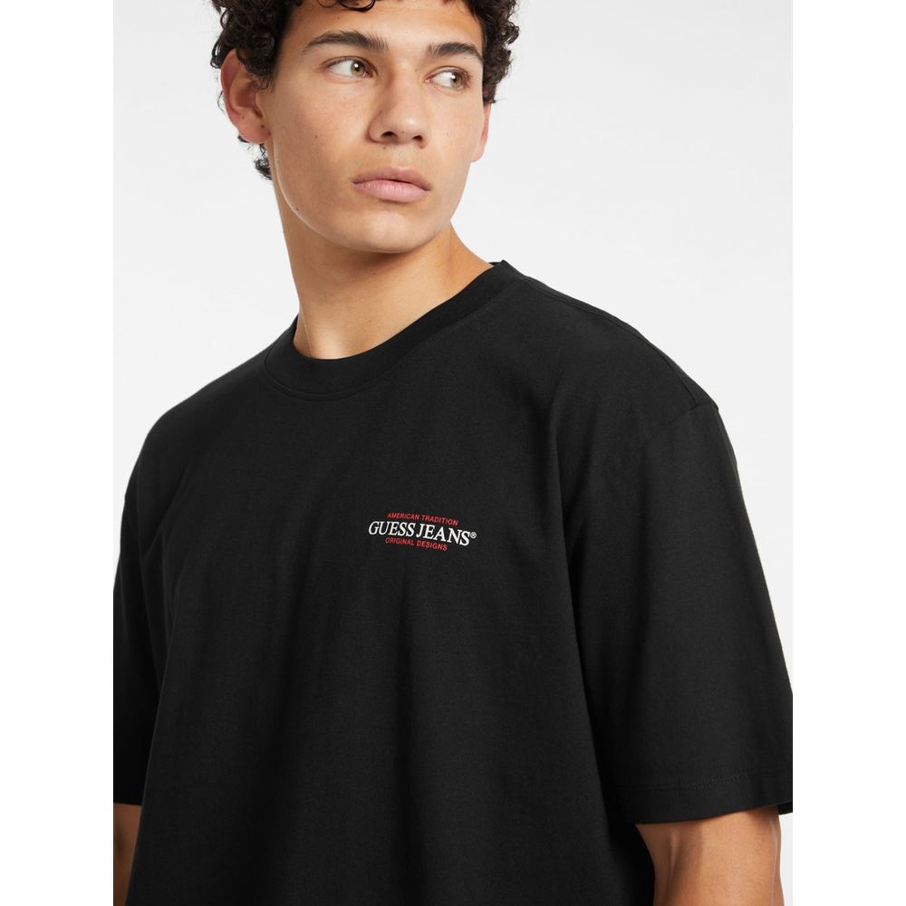 Guess Jeans Black Cotton T-Shirt