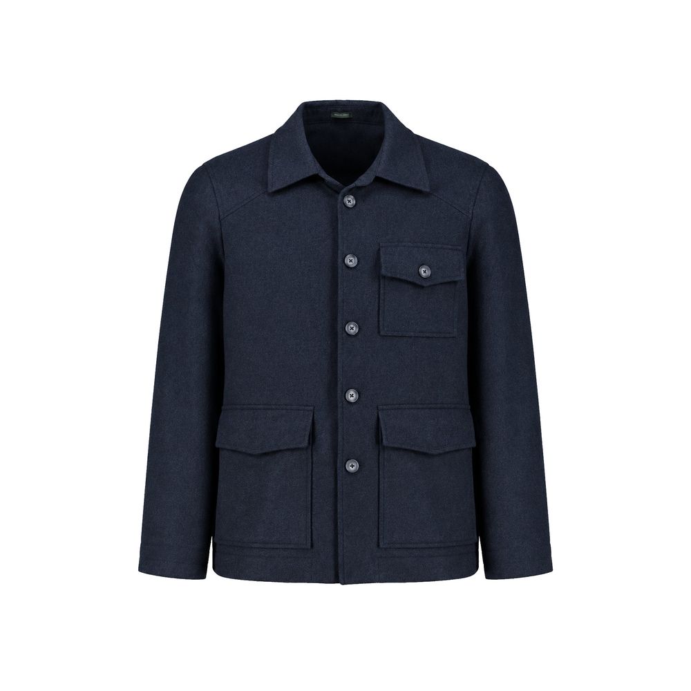 Autore Blue Cashmere Full-Length Jacket