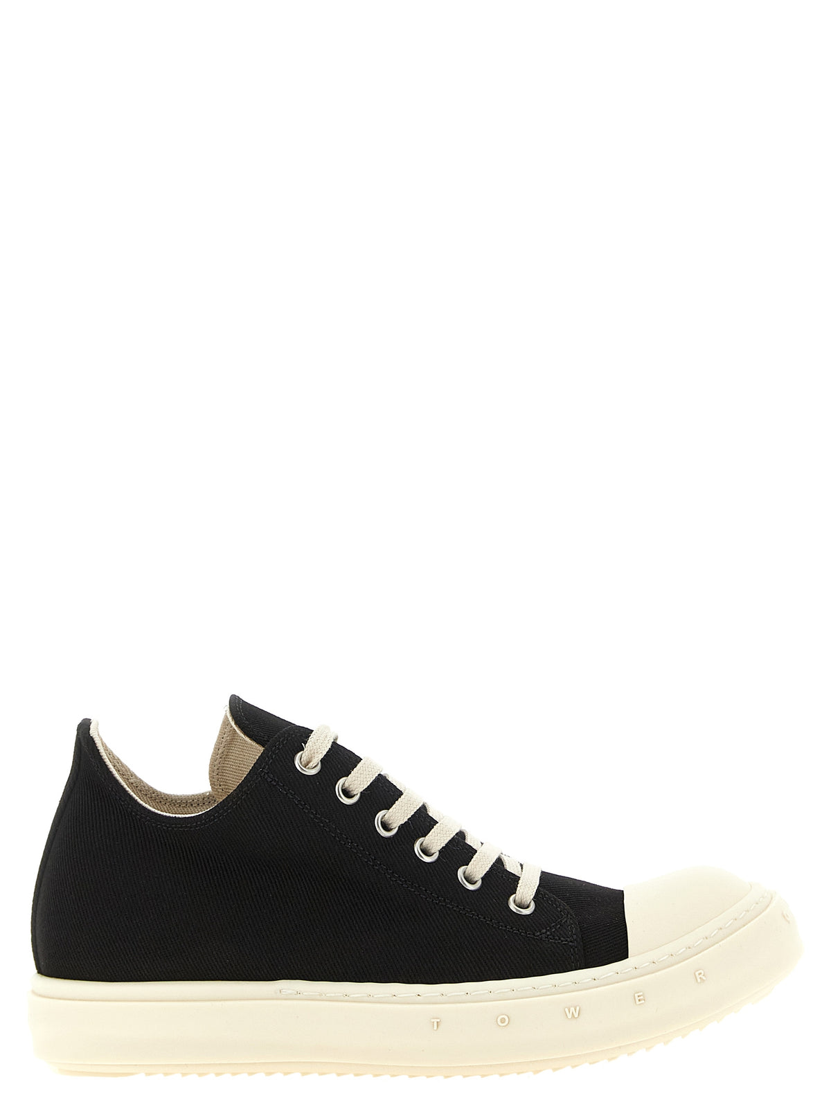 DRKSHDW Black Cotton Low Top Sneakers
