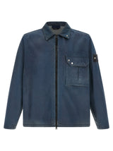 Stone Island Blue Cotton Blouse