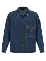 Stone Island Blue Cotton Blouse