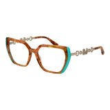 Marciano by Guess Brown Acetate Glasses for Women - Modern Trapezium Frames