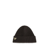Prada Brown Wool Oves Aries Beanie