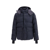 Moncler Grenoble Blue Wool Oves Aries Full-Length Jacket
