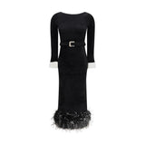 Self-Portrait Black Viscose Cocktail Dress