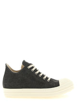 DRKSHDW Gray Cotton Low Top Sneakers