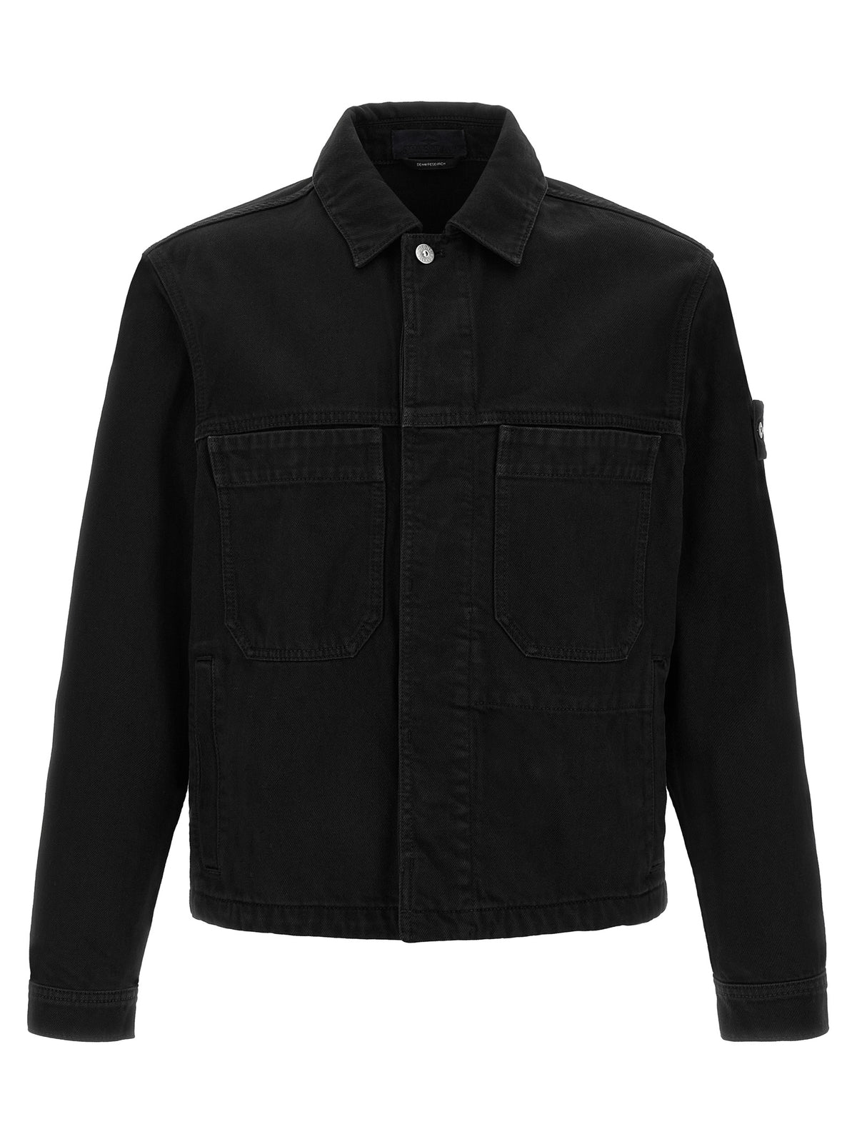 Stone Island Black Cotton Denim Jacket