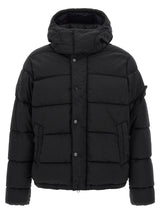 Stone Island Black Virgin Wool Full-Length Jacket