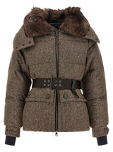 Moncler Grenoble Brown Leather Full-Length Jacket