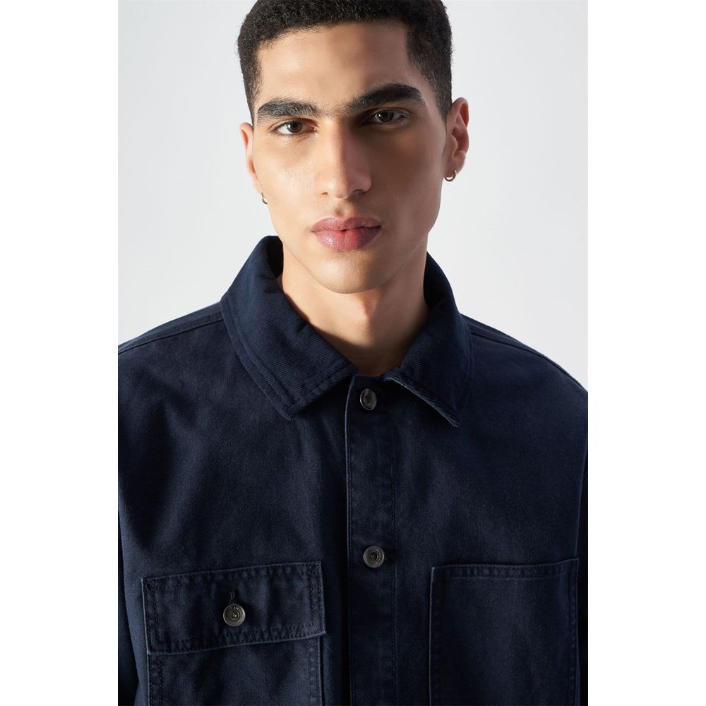 Champion Navy Blue Cotton Bomber